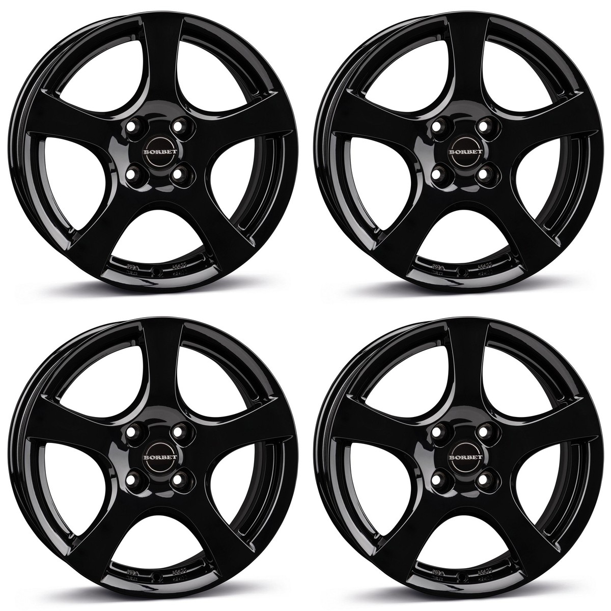 4 Borbet Wheels F 6.0x15 ET40 4x100 SW for Honda Civic Insight