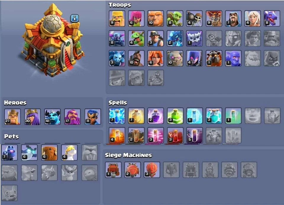 Town Hall 16 / Heroes 27-30-41-17-11 / 5 Builders / Good Equipment / Cheap - Image 2 of 4