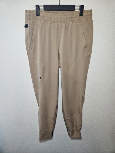Womens Under Armour Unstoppable Jogger Pants Loose Fit Khaki #1376926-263 Sz XL - Picture 1 of 18