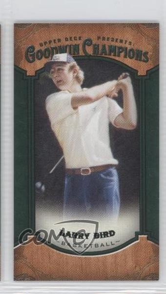 2014 Upper Deck Goodwin Champions Mini Green Lady Luck Back Larry Bird HOF 02v3