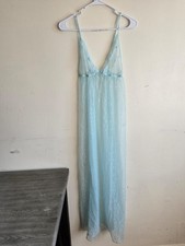 Vintage J.C. Penny Blue Sleepwear Nightgown Size X-Small 6
