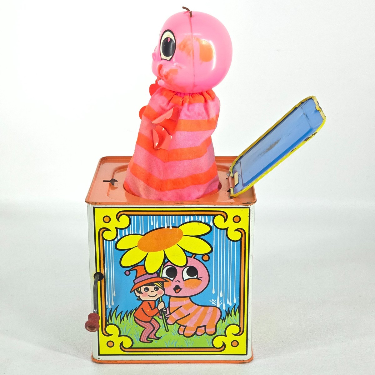 Vintage 1969 Mattel Bumble Bug Jack In The Music Box Toy Retro