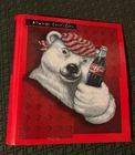 VINTAGE Coca Cola Polar Bear Curveback 3 Ring Binder 1-1/2"  binders only
