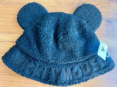NEW 2025 Disney Parks Mickey Mouse Ears Sherpa Fuzzy Winter Bucket
