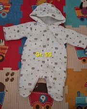 Baby Schneeanzug Overall Gr. 56 Fleece weiß ...