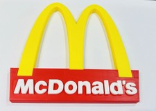 McDonalds Golden Arches Logo Display Sign Freestanding 3D Printed