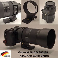Stativschelle für Sony 70-350mm G OSS (SEL70350G) Arca-Swiss Stativring | Stabil