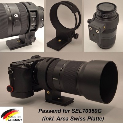 Stativschelle für Sony 70-350mm G OSS (SEL70350G) Arca-Swiss Stativring | Stabil