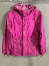 Veste de pluie rose à capuche doublée maille enfant The North Face taille L 14/16 certificat d'authenticité