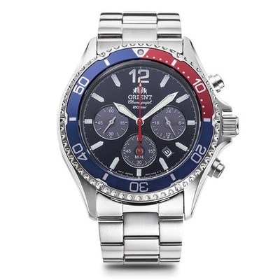 Orient Mako RN-TX0201L SOLAR PANDA Chronograph Solar Men Watch New in Box JP