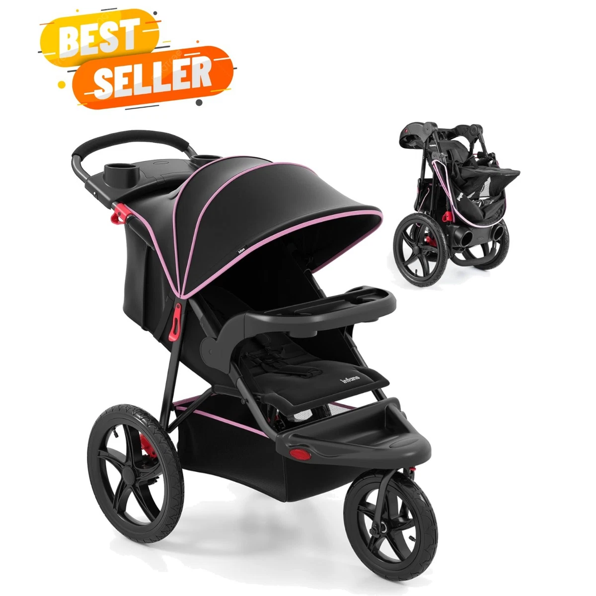 best all terrain umbrella stroller Kolcraft Cloud Plus Lightweight for Toddlers with Reclining Seat, Large Storage Basket, Canopy, Infant & Parent Trays, Compact Fold for Summer Travel, Durable Frame, Slate Gray : Baby KomalC Reel Size:250 Cybex LEMO High Chair making it the perfect