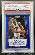 2024 ALONZO MOURNING. Panini Prizm Black Sig-Blue Shimmer 24/25 GM 10 #SIG-MOU