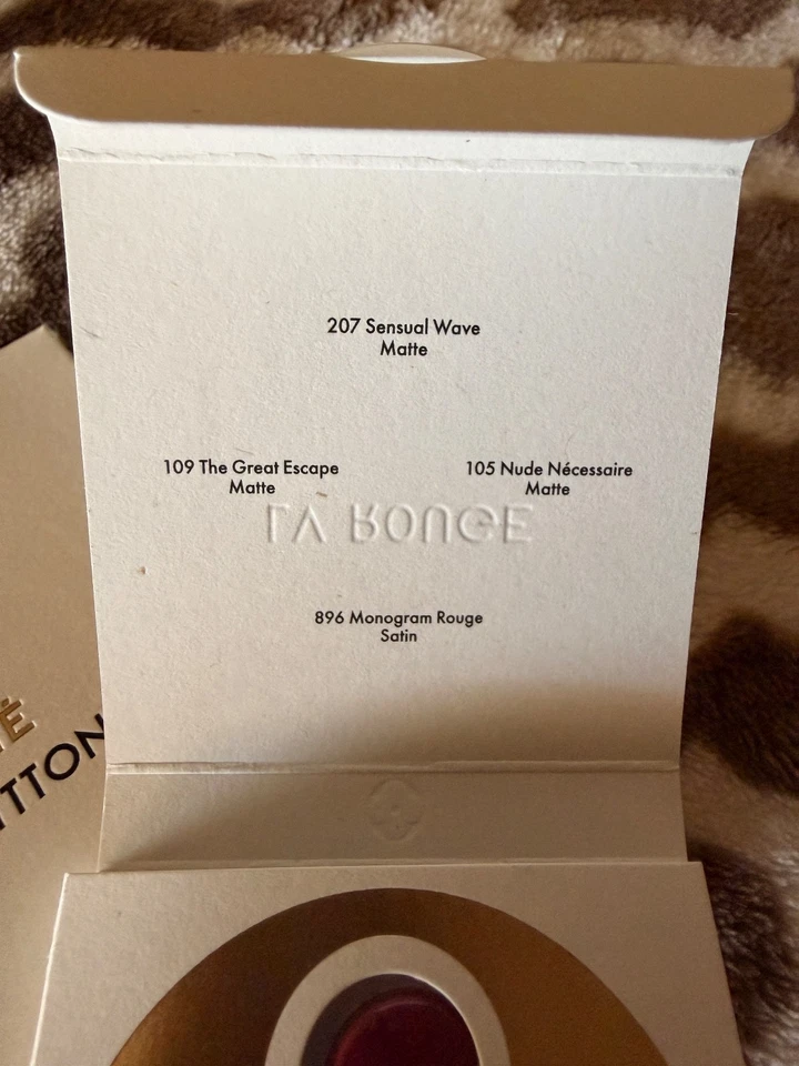 LOUIS VUITTON LIPSTICK SAMPLE 4 COLORS MONOGRAM SENSUAL WAVE NUDE GREAT ESCAPE - Image 3 of 4