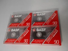 NOS Lot of 4  BASF FERRO EXTRA I 90 Minute Cassette Tape Sealed Free S&H