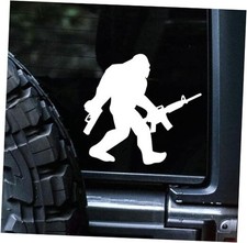 Big Foot with Guns Decal Vinyl Car Sticker Sasquatch Funny  Cars Trucks Vans