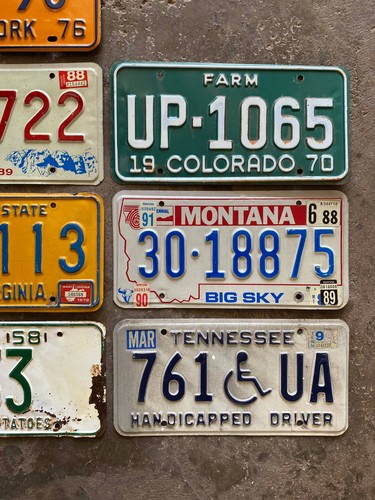 Vintage Basteln gemischt Zustand Dekorateur Flohmarkt Nummernschild Lot 50er bis 90er - Bild 4 von 4
