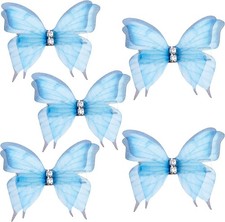 5pcs Blue Butterfly Hair Clips, Rhinestone Butterfly Clips for Hair  Pretty