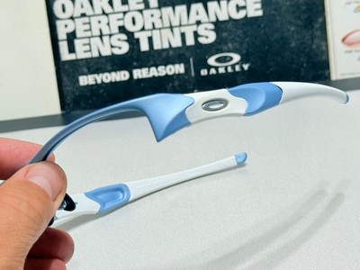新品　オークリー　TB FLAK JACKET XLJ ライトブルー Oakley Flak Jacket 1.0 XLJ POWDER Blue w/ Silver Icons 63/14 133