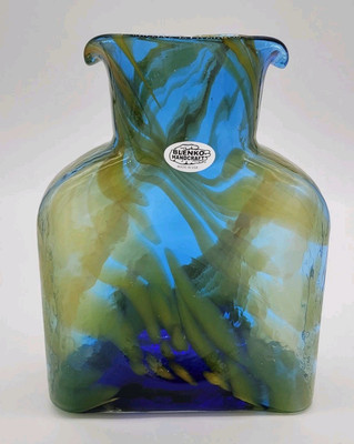 Blenko SPECIAL EDITION  STARRY NIGHT 384 Water Bottle, Double Spout Pitcher 