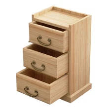  Wood Storage Box Nail Polish Makeup Container Drawers for Office Supplies