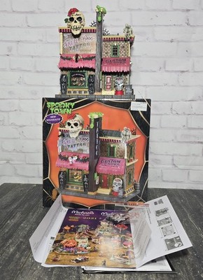 2021 Lemax Village Collection The Skull And Rose Tattoo Studio Open Box