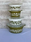 Vintage Pyrex Spring Blossom Set of 4 Covered Casseroles 472-475