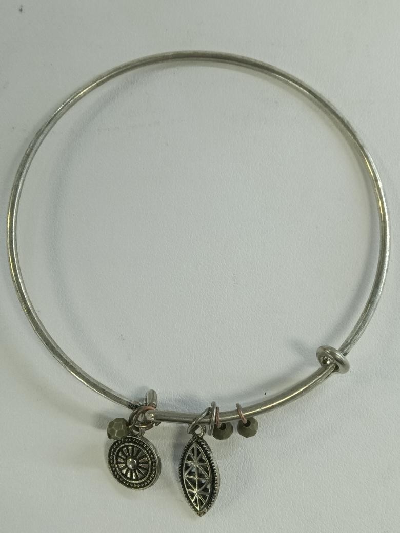 925 Sterling Silver Stackable Charm Bracelet with… - image 1