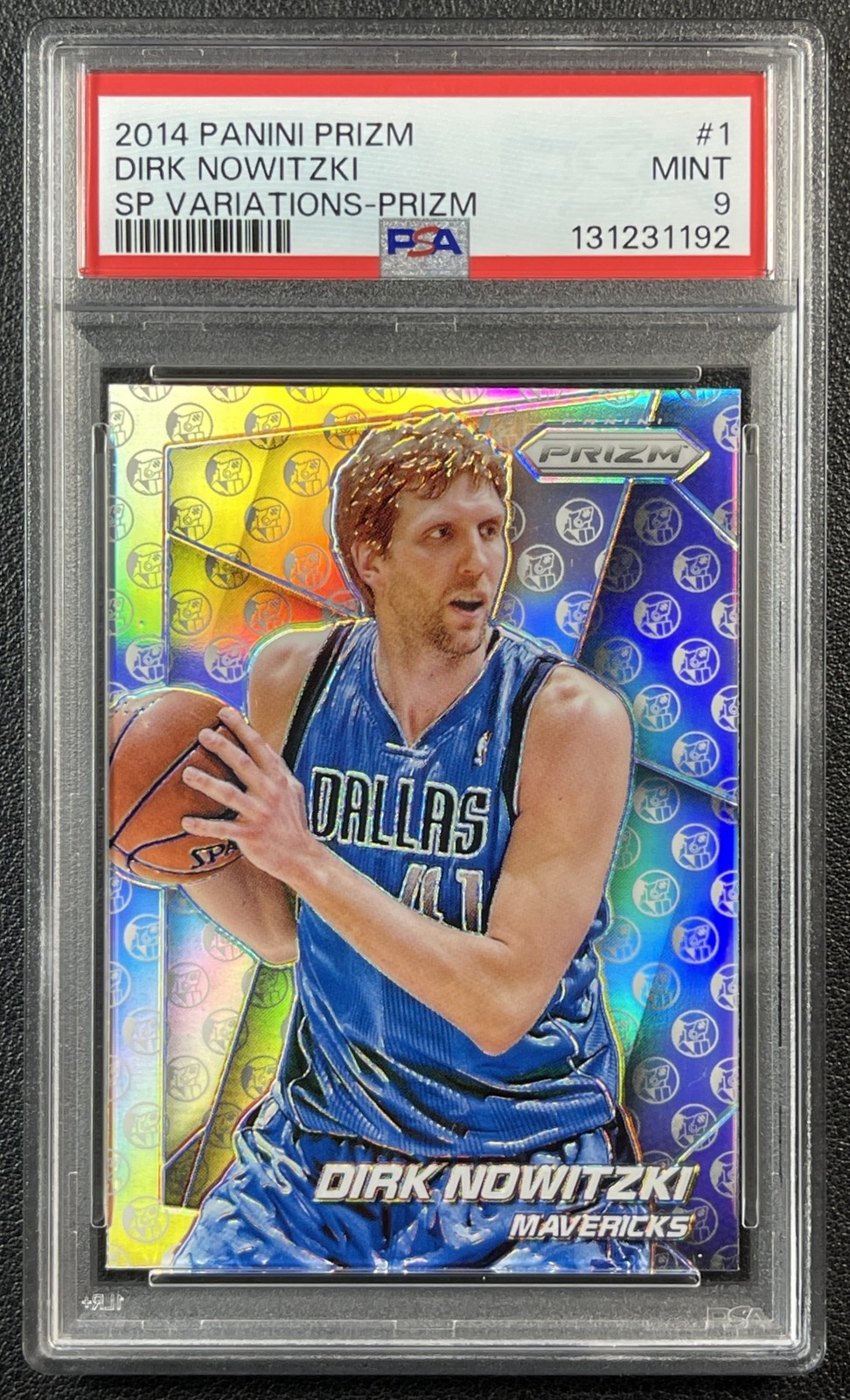 DIRK NOWITZKI PSA 9 2014-15 PANINI PRIZM #1 SP VARIATION PRIZMS 1192