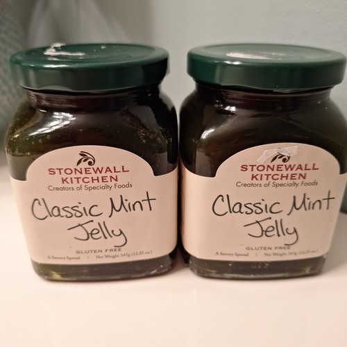 2 x Stonewall Kitchen Classic Mint Jelly 12.25 oz Savory Spread Jam 9/ ...