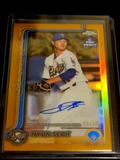 2025 Topps Pro Debut Chrome Dodgers HYUN-SEOK JANG RC Gold Refractor Auto #46/50