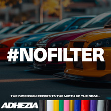  No Filter Vinyl Decal Sticker - Design For Cars Bumpers Windows Jdm