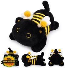 Weighted Cat Stuffed Animal Plush, Bee Outfit, Comfort Toy