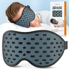 Breathable Sleep Mask, 3D Eye Mak Sleep for Side Sleepers Women Men, Light Bl...