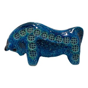 FLAVIA Bitossi Rimini Blue Aldo Londi Bull Pottery Statue | eBay
