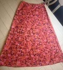Vtg Talbots Skirt Women's 4 Pink Floral Long Side Buckle Boho Fairy 90s Coquette