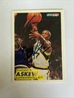 1993-94 Fleer VINCENT ASKEW SEATTLE SUPERSONICS RARE SIGNED BASKETBALL CARD