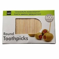 600-Count Round 2.5" Long Wooden Toothpicks - Great for Appetizers  Baking