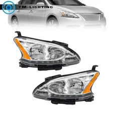 Driver & Passenger Side For Nissan Sentra 2013-2015 Headlight w/LED DRL Halogen