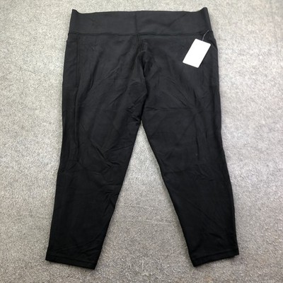 Athleta Leggings Womens 3X Black Salutation Stash Tight Ankle Pockets Yoga Gym