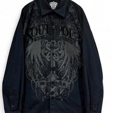 RARE Vintage Southpole black button up shirt