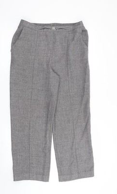 Marks and Spencer Damen Grau Hose Größe 14 L25 in