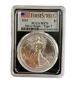 2021 -FIRST STRIKE- American Silver Eagle $1 Coin .999 fine PCGS MS70