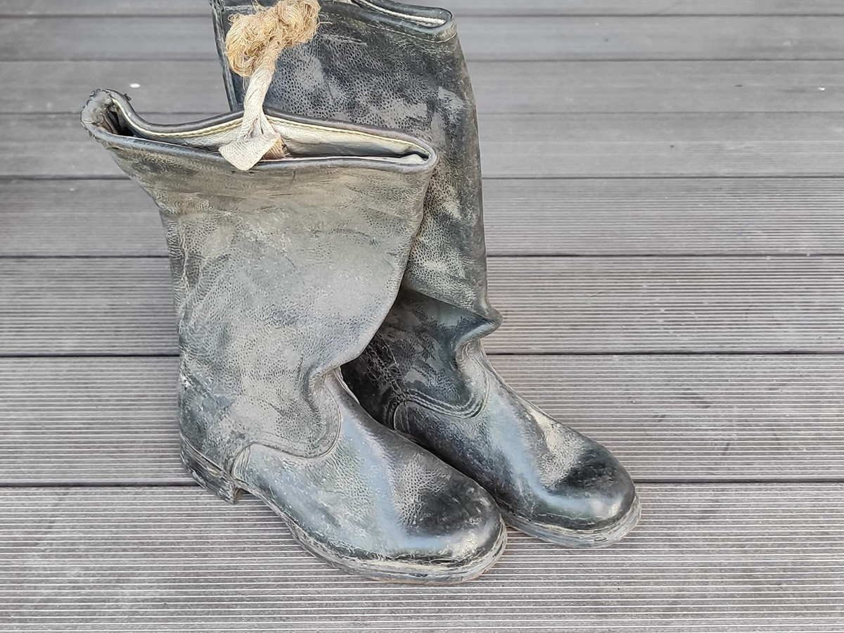Soviet Russian Soldier Kirza Boots Afghan War Leather Military