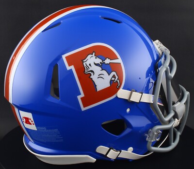 DENVER BRONCOS NFL Riddell Speed Full Size AUTHENTIC THROWBACK Football Helmet