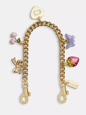 BN Coach Motif Extension swagger Chain with Charms Gold  Limited