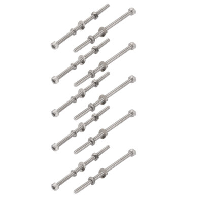 10 Stücke M3x60mm 304 Gedrändelt Steckdose Kopf Schraube Set mit Unterlegscheibe