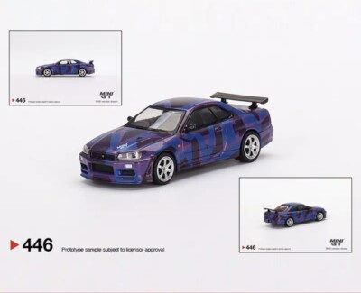 MINI GT 446 Nissan Skyline GT-R R34 V-Spec II Digital Camouflage