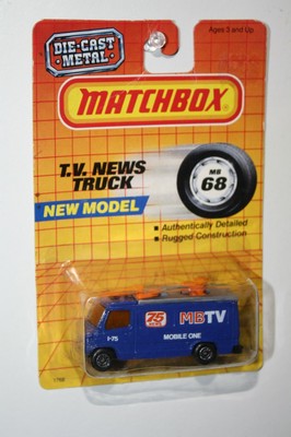 Vintage 1989 Matchbox Mobile One TV Truck No.68 Sealed On Card