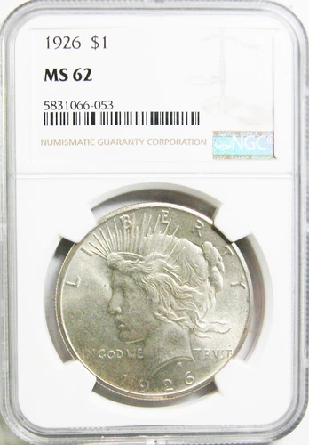 1926 Peace Dollar NGC MS-62