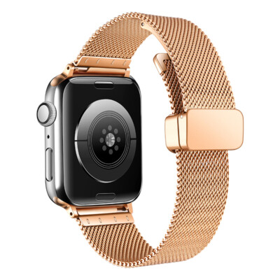 For Apple Watch Ultra 8 7 6 5 Metal Milanese Fold Magnetic Stainless Steel Band